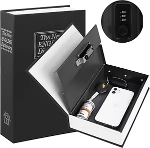 Combination Lock Diversion Safe - Hidden Metal Box, 9.5" x 6.2" x 2.2" Black - Picture 1 of 12