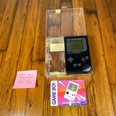 Nintendo Gameboy Original Negro Play it Loud DMG-01 CIB en Caja Serie a Juego Foto 1 de 4