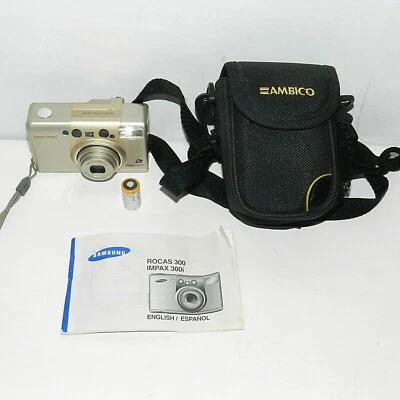 Samsung Impax 300i APS Point & Shoot Film Camera W/case & Guide - Image 1 of 4