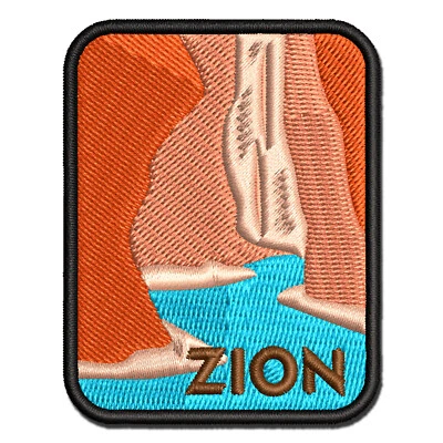 Destination Zion National Park Multi-Color Embroidered Iron-On Patch Applique - Image 1 of 4