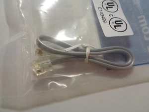 L-COM TDC301 Flat Modular Cable, RJ11 (6x4) / RJ11 (6x4), 1.0 ft - New in Bag - Picture 1 of 1