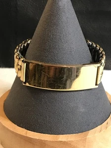 Vintage FOSTER 1/20 10K GF 5/8" Wide Expansion ID Bracelet ~ Not Engraved - Picture 1 of 12