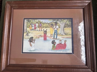 Impresión firmada por Edi Sweet 1983 109/500 bautismo enmarcado mate Foto 1 de 4