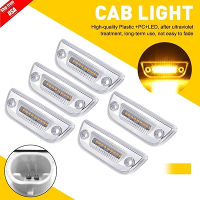 Luz LED de señalización de cabina ámbar para camión pesado Kenworth T680 T770 T880 Peterbilt 579 Foto 1 de 4