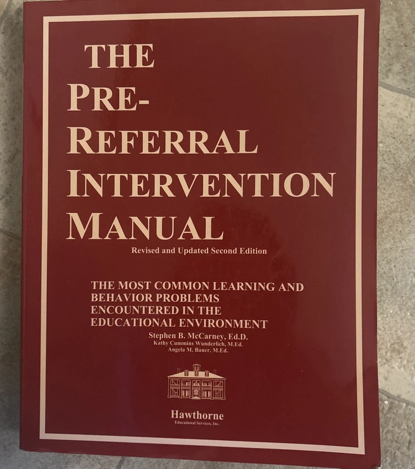 Pre-Referral Intervention Manual Revised 2nd Edition by McCarney (PB, Hawthorne) - Image 1 of 4