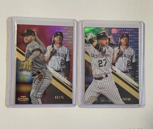 2- 2019 Topps Gold Label Trevor Story Cards ( 1- Red #d /75 & 1- Blue #d /99 ) - Picture 1 of 2