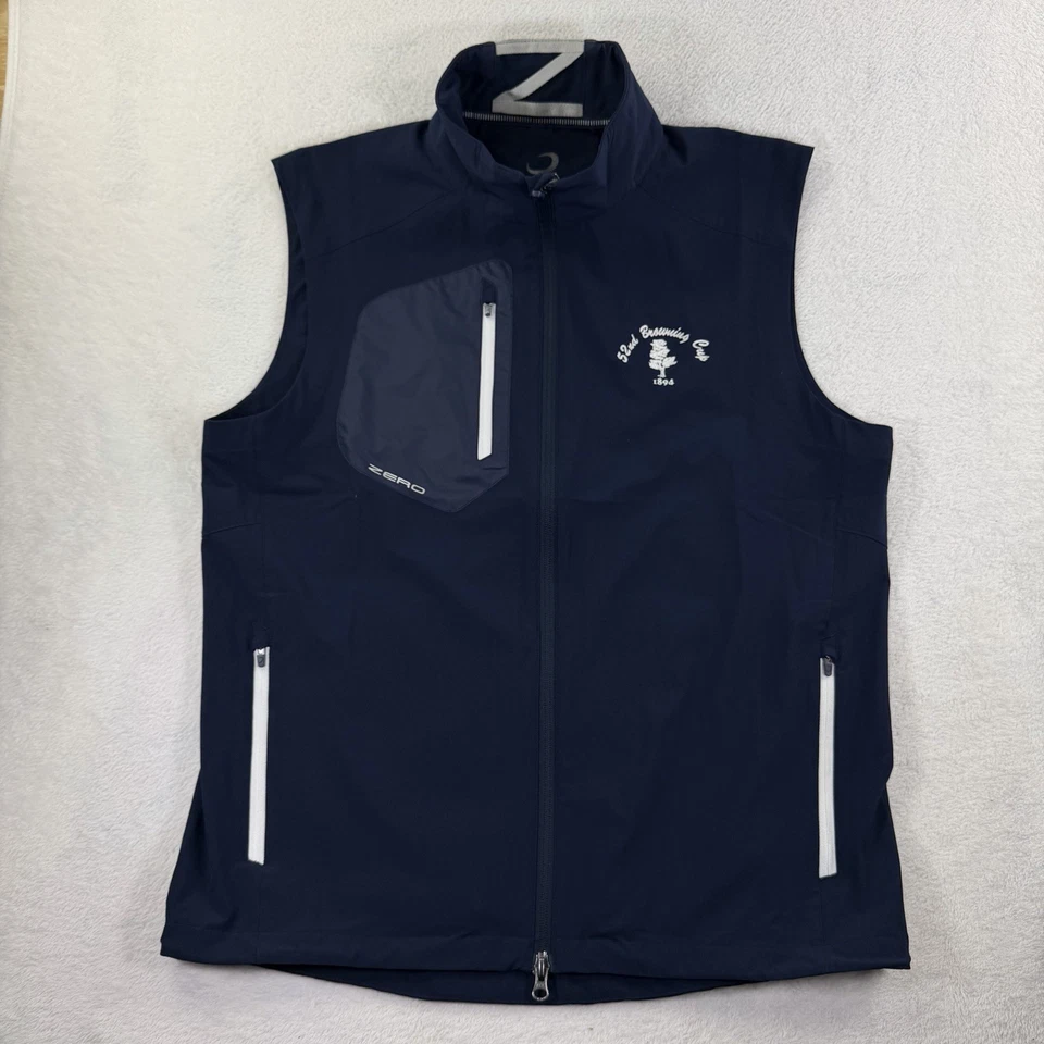 Chaleco de golf Zero Restriction Z700 para hombre M azul marino Weston Golf Club 52nd Browning Cup Foto 1 de 4
