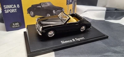 ATLAS EDITIONS - SIMCA 8 - BLACK PAINT - 1/43 SCALE MODEL CAR - BOXED - Image 1 of 4