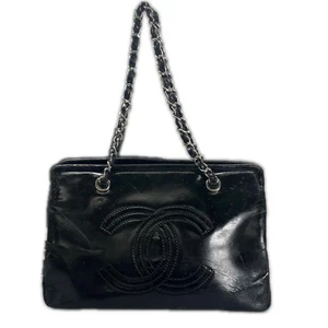 CHANEL Chain Tote 14 Range Beuteltasche Tasche schwarz Damen【gebraucht】 - Bild 1 von 22