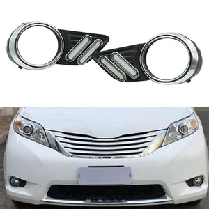 2 Pcs ABS LED Car Front Daytime Running Lights DRL For Toyota Sienna 2011-2014 - Picture 1 of 12