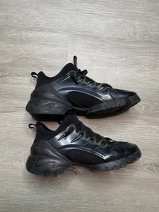Christian Dior D-Connect Black Leather and Neoprene Shoes Sneakers Made in Italy - Picture 1 of 12