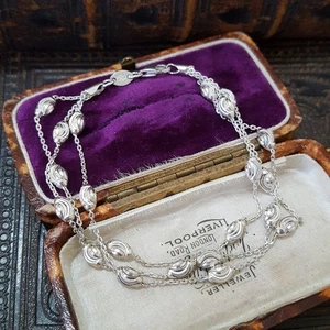 Pulsera Links Of London Plata de Ley 925, Pulsera de Guijarro Multihilo, 7" - Imagen 1 de 7