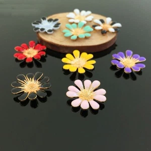20 PCS Daisy Accessories Women Jewelry Decor Small Alloy Pendants - Picture 1 of 12