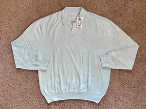 Taglia L - Polo Ben Hogan vintage anni 90 seta cotone maglia madreperla bottoni nuova - Foto 1 di 10