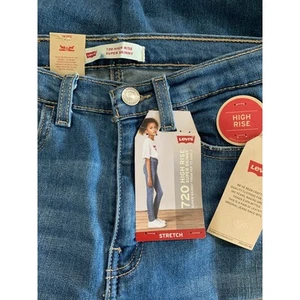 Levi's Girls' High Rise Super Skinny Ankle Jeans Distressed, Medium Wash, 14 - Picture 1 of 6