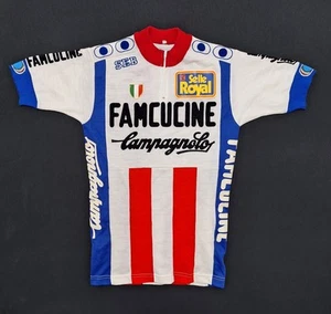 1978-81 Vintage Famcucine Campagnolo Cycling T Shirt Jersey SEB Bicycle size 7 - Picture 1 of 15
