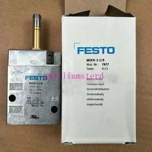 1 SZT NOWY do nowego FESTO MOFH-3-1/8 7877 normalnie otwarty zawór elektromagnetyczny - Zdjęcie 1 z 1