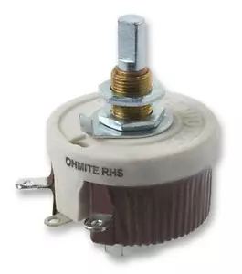 1x RHS10KE Arcol Ohmite Linear Rheostat Potentiometer, 25W 10K Ohm 0.155A - Picture 1 of 1