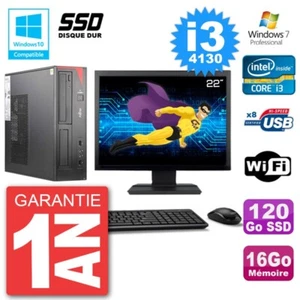PC Fujitsu Esprimo E520 Bildschirm 22 " i3-4130 RAM 16Go SSD 120Go Dvd-Brenner - Bild 1 von 1