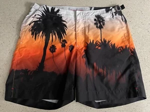 Orlebar Brown Classic Photographic White Tree Mens Board Shorts Swim Trunks 30 - Picture 1 of 3