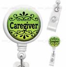 Caregiver Clip On Id Badge Reel Retractable Identification Card Holder White