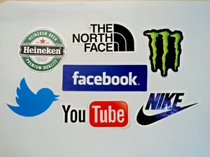 7x Iconic Logo Stickers Badge Race Car Monster Twitter - Picture 1 of 1