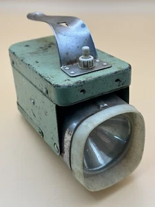 Vintage Railroad Steel Hand Torch Lamp Hong Kong Rotating Light Camping - Picture 1 of 10