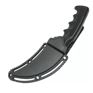 HuntDown 8.5" Blue & Black Karambit Knife w/ Black Handle & Sheath Fixed Blade - Picture 1 of 2