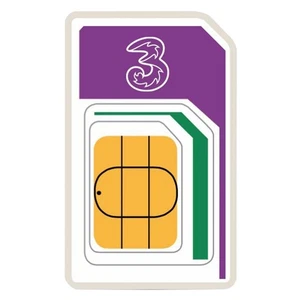 New 3 PAYG 4G Trio Data SIM Pack Preloaded with 12GB of Data Three Sizes - Picture 1 of 1