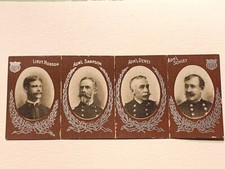 Panel of 4 Vintage 1901 Sa-Yo Mint Jujubes Wallace E202 Cards - Military Navy