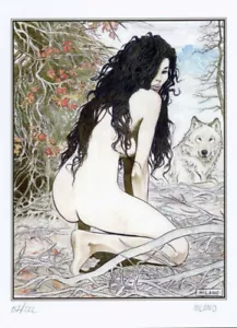 TOUNA MARA 1+2 HC VZA TT COPERTINA RIGIDA + stampa artistica firmata GALLIANO+MILANO Milo Manara - Foto 1 di 4