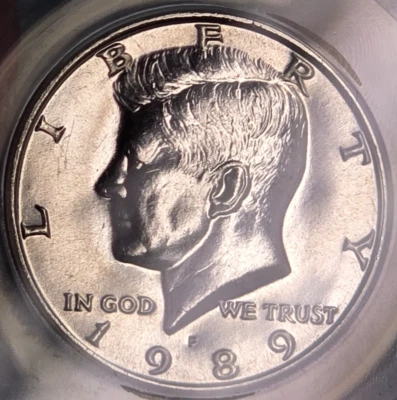 1989-P 50c Kennedy Half Dollar ANACS MS67 - NEAR-PERFECT COIN! - Image 1 of 3
