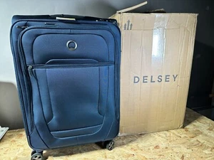 Delsey Helium Dlx 25" Spinner Softside Luggage - NAVY ONE SIZE - Picture 1 of 11