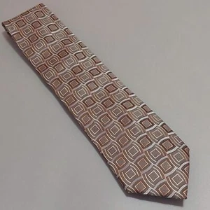 Haggar Geometric Print Cream Neck Tie - Picture 1 of 6