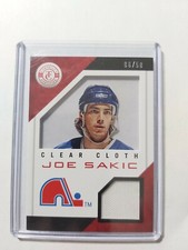 2013-14 Panini Totally Certified Clear Cloth Joe Sakic 6/50 Quebec Jersey CL-JS