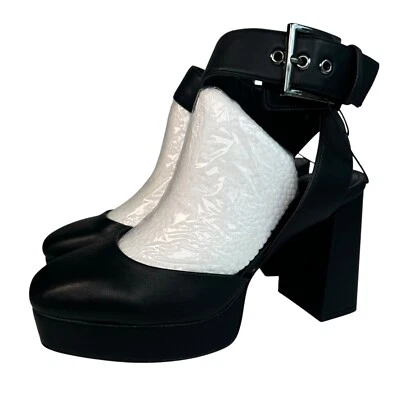 DKNY женщин искусственной кожи блок каблуки Briella платформе лодыжки насос туфли размер 7 - Изображение 1 из 4