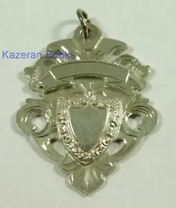 Sterling Silver Pocket Watch Albert Chain Cricket Fob Medal Waverley Repton 1911 - Picture 1 of 10