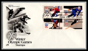 US FDC # 1795-1798 15c 1980 Winter Olympics ArtCraft block 1980, 0a638 - Picture 1 of 1