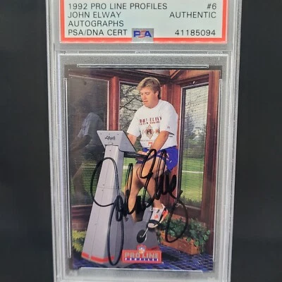 1992 Pro Line Profiles - #231 John Elway On Card Autograph - Image 1 of 2