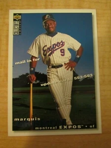 1995 Upper Deck Collectors Choice Baseball Trade Card Marquis Grissom #TC3 - Picture 1 of 2