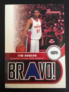 2005-06 Bowman Draft Picks & Prospects Bravo! Jersey BV-TD Tim Duncan - Bild 1 von 1