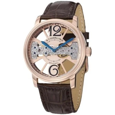 Men's STUHRLING Original Winchester County Brown Calfskin Krysterna Watch 785.03 - Image 1 of 4
