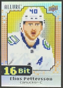2023-24 Upper Deck Allure Elias Petterson #B-20 16 bit SSP custodia Hit Canucks - Foto 1 di 2