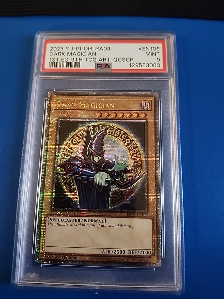 Yu-Gi-Oh! TCG Dark Magician (9th Art) Quarter Century Secret Rare PSA 9 - Image 1 of 1
