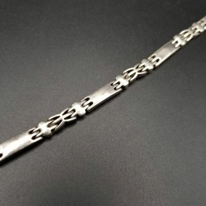 Markenlos Vintage Modern Gemischte Kette 925 Silber Armband Stilvoll *Izr7668 - Bild 1 von 10