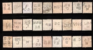 OPC British Perfin Lot 51252 - Bild 1 von 2