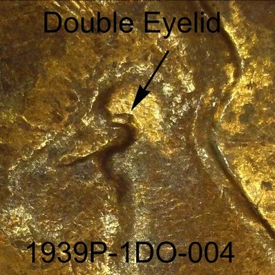 1939 P Lincoln Wheat Cent ~ Wexler: WDDO-007 Error ~ Coppercoins: 1939P-1DO-004 - Image 1 of 3