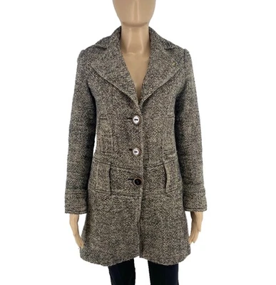 GUESS Women Brown Wool Blend Over Coat Jacket Size S - Image 1 of 4