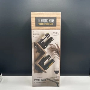 THE RUSTIC HOME - Essentials Wooden Wine Rack Shelf - 6-SPACES - NEW - Picture 1 of 4