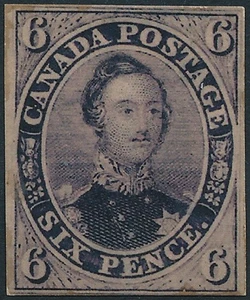 CANADA 1851, PRINCE ALBERT, 6c VALUE, FALSE, FAKE MINT - NO GUM - STAMP #D159 - Picture 1 of 2